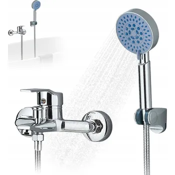 Vodovodní baterie Nástěnná vanová a sprchová baterie s jednou pákou Bedee 1 stříbrná