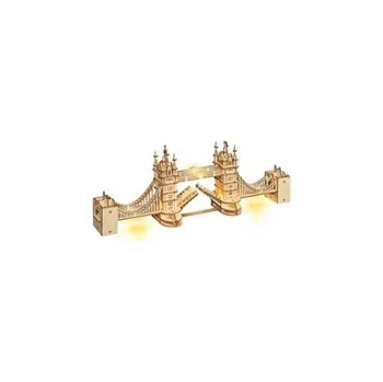 3D puzzle RoboTime dřevěné 3D puzzle most Tower Bridge svítící