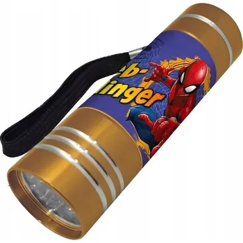 Svítilna Zlatá LED svítilna Spiderman 9 cm