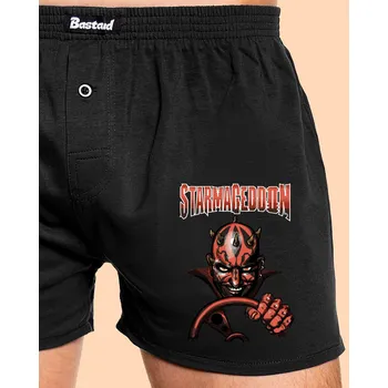 Trenýrky Bastard Starmageddon pánské trenky Black