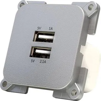 Elektrická zásuvka Dvojitá USB zásuvka do karavanu 3,1A HABA