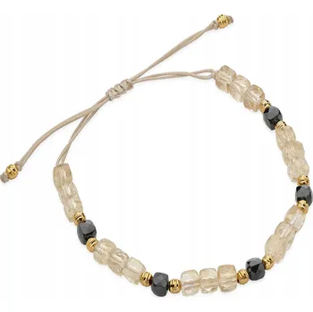 Náramek Náramek šňůrkový zlato 585 citrín turmalín