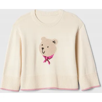 Dívčí svetr GAP dětský svetr béžový bavlna velikost 110