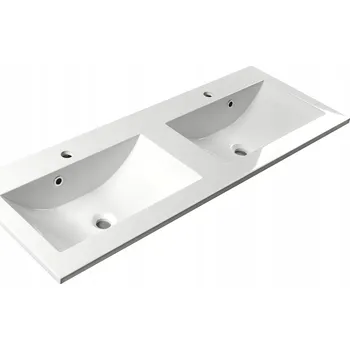 Umyvadlo Umyvadlo zápustné do desky obdélníkové Sapho YUKON 120 cm bílé
