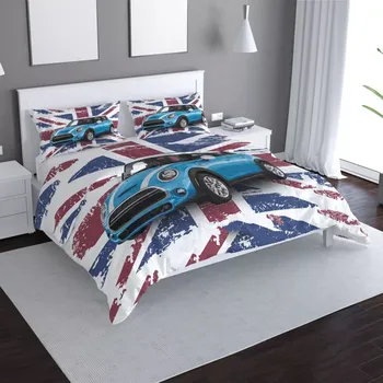 Povlečení Sablio Povlečení Mini sedan Britská vlajka - 140x220 / 90x70