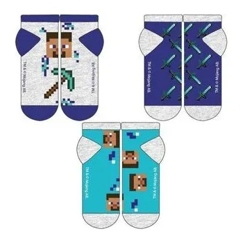 Pánské ponožky SADA 3 KS PONOŽKY MINECRAFT - velikost 29-30