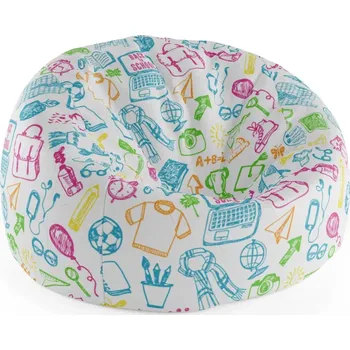Sedací pytel Sablio Sedací vak Cocoon Barevná škola - 75 x 45 x 35 cm