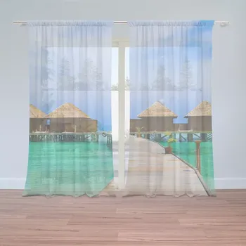 Záclona Sablio Záclony Bungalovy na moři: 2ks 150x250cm