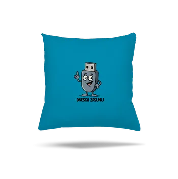 Polštář Bastard Dneska zasunu polštář Blue Turquoise