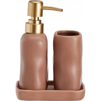 Dávkovač mýdla Sada koupelnových doplňků Bathroom Solutions, 3 díly, oranžová