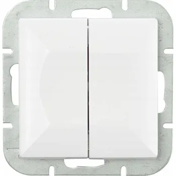 vypínač Dvojitý vypínač pod omítku Abex bílý 17330