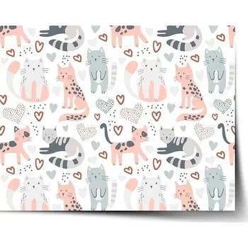 Plakát Sablio Plakát Malované kočičky - 60x40 cm