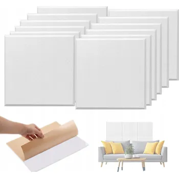 akustický panel AKUSTICKÝ PANEL BÍLÝ 30 x 30 x 1 CM NA ZEĎ ODHLUČŇOVACÍ STROPNÍ 12 KS