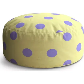 Taburet Sablio Taburet Circle Fialové tečky : 38x48 cm