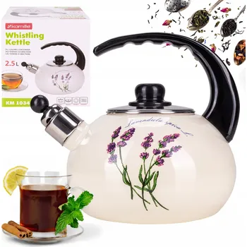 Varná konvice Konvice tradiční ocelová smaltovaná Kamille 2,5 l vícebarevná