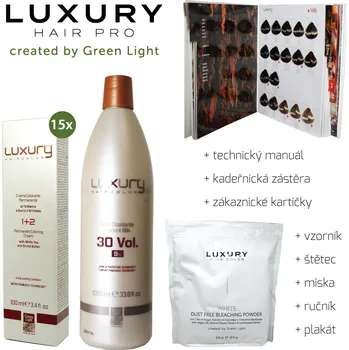 Barva na vlasy Green Light startovací balíček pro kadeřnice Luxury Hair Color