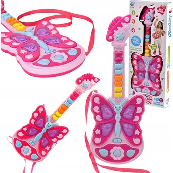 Hudební nástroj pro děti Interaktivní kytara pro děti – hudební nástroj se zvukovými a světelnými efekty