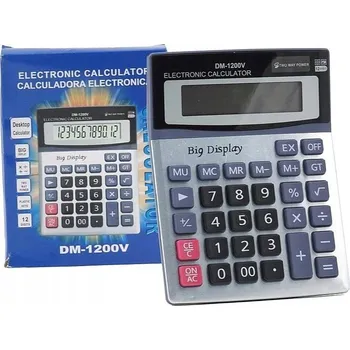 Kalkulačka Jednoduchá Kalkulačka Kancelářské Potřeby Školní Pomůcky DM-1200V Odolná