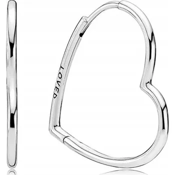 Náušnice Náušnice STŘÍBRO 925 Asymetrická Srdce Loved