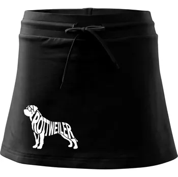 Dámská sukně Rotvajler - Sportovní sukně - two in one - L ( Černá )