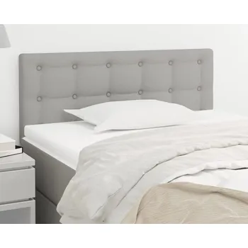 Čelo postele, světle šedé, 90x5x78/88 cm, látka