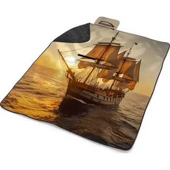 deka Sablio Plážová deka Plachetnice na klidném moři 2: 200x140 cm