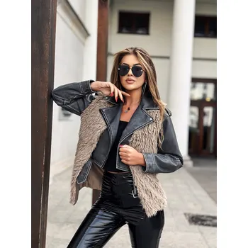 Dámská vesta Edoti dámská kožešinová vesta 009VLR, velikost L