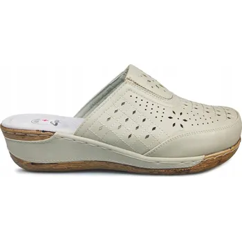 Dámské pantofle Nazouváky zdravotní pantofle na klínku, do nemocnice, béžové, velikost 40