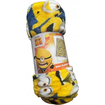 deka Dětská deka Carbotex 130 x 160 cm žlutá Mimoni