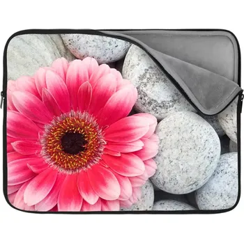 pouzdro na notebook Sablio Obal na notebook Gerbera na kamenech - 17"
