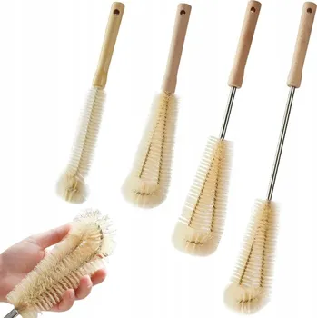 Kartáč na nádobí DLOUHÝ KARTÁČ NA MYTÍ LAHVÍ A SKLENIC, SADA KUCHYŇSKÝCH KARTÁČŮ 4x