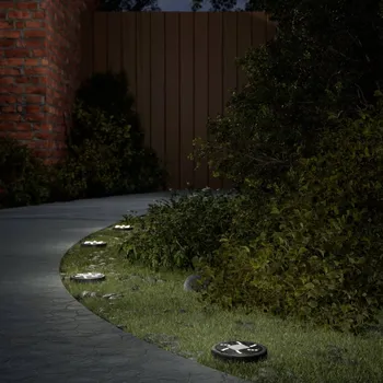 Venkovní osvětlení VidaXL Solární zemní lampy s hroty, 12 ks, teplá bílá