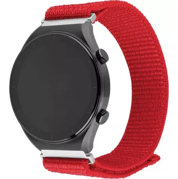 Řemínek na hodinky Nylonový řemínek FIXED Nylon Sporty Strap s Quick Release 22mm pro smartwatch, červený