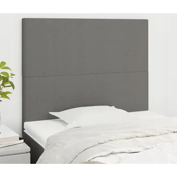 VidaXL Čela postele, 2 ks, tmavě šedá,