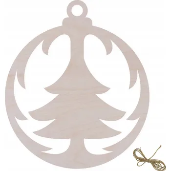 Vánoční dekorace Vánoční Koule Dřevěná vánoční ozdoba na stromeček Vánoční stromeček Stromek 9 Cm
