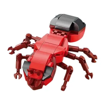 ostatní stavebnice Stavebnice červený mravenec 128 dílků 13,8 x 10 x 4,1 cm Skládací model hmyzu Detailní tělo Kreativní stavebnice pro dekorativní vystavení