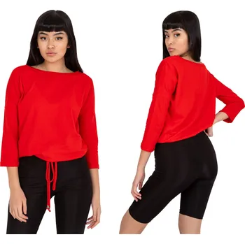 Dámská halenka DÁMSKÁ halenka ležérního střihu s lodičkovým výstřihem HLADKÁ - S