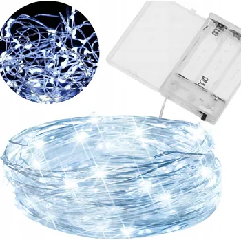 Vánoce Světelný řetěz LED světýlka 1000 cm na baterie bílý