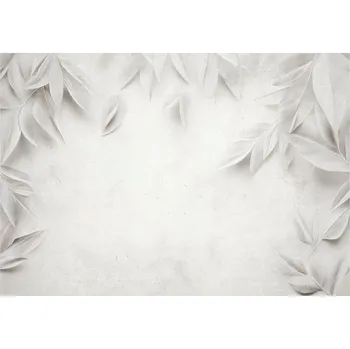 Fototapeta FOTOTAPETA LISTY BETON ŠEDÁ KUCHYNĚ LOŽNICE OBÝVACÍ POKOJ TAPETA 400x280