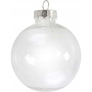 Vánoční dekorace Vánoční Koule průhledná vánoční koule 8 cm 1 ks