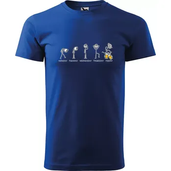 Sablio Tričko s potiskem pro pivaře Dny v týdnu EN - modré M