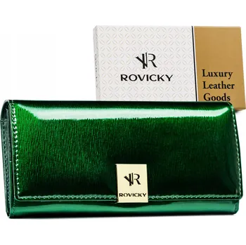 Rovicky dámská peněženka z pravé kůže zelená