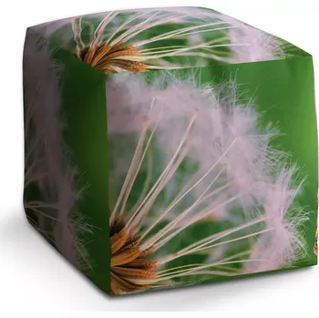 Taburet Sablio Taburet Cube Odkvetlé pampelišky 3: 40x40x40 cm