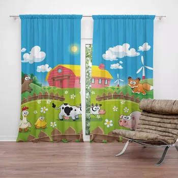 Závěs Sablio Závěs Farma: 2ks 140x250cm