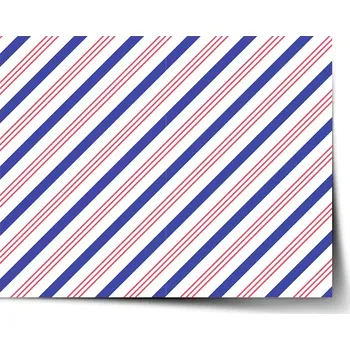 Plakát Sablio Plakát Modročervené pruhy - 120x80 cm