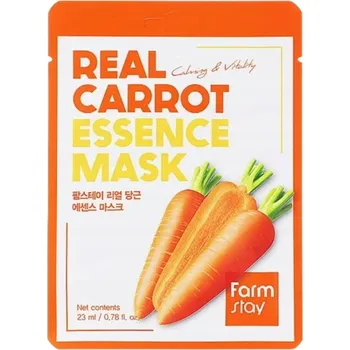 Pleťová maska Farmstay Real Carrot Essence Mask 23 ml textilní maska