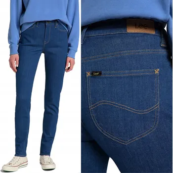 Dámské oblečení Lee SCARLETT HIGH Vintage Ayla Džíny s vysokým pasem tmavé W27 L33