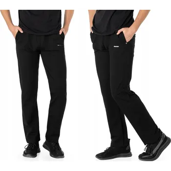 Pánské tepláky sportovní s rovnými nohavicemi RENNOX 122 L černé