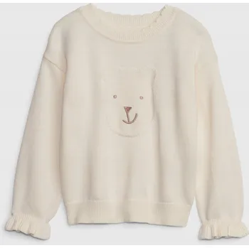 Dívčí svetr GAP dětský svetřík béžový bavlna velikost 116