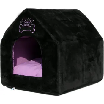 Pelíšek pro psa Plyšový domeček budka pro psa maltézského psíka, yorka, čivavu